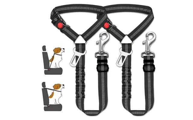 2 Pcs Dog Seat Belt For Car Upgrade 3-in-1 Dog Car Seat Belt With Adjustable Metal Buckle Dog Car Harness Dog Seatbelt F product image