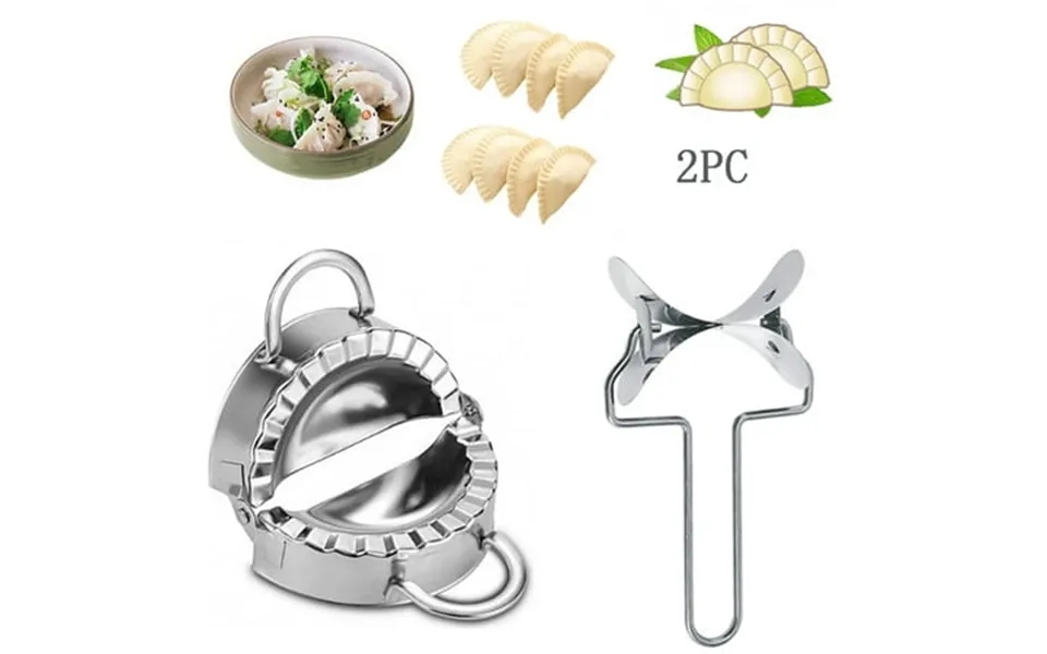 2 Pcs Dumplings Makers Set Mrmosy Stainless Steel Dumpling Wrappers Tool For Home Kitchen