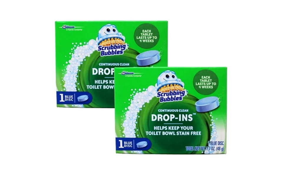 2 Pk Scrubbing Bubbles Continuous Clean Drop-ins Toilet Cleaner Tablets 1 Disc
