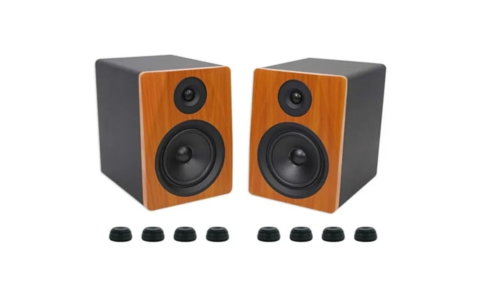 2 Rockville Apm5c 5.25 250w Powered Usb Studio Monitors Isolation Feet Pads