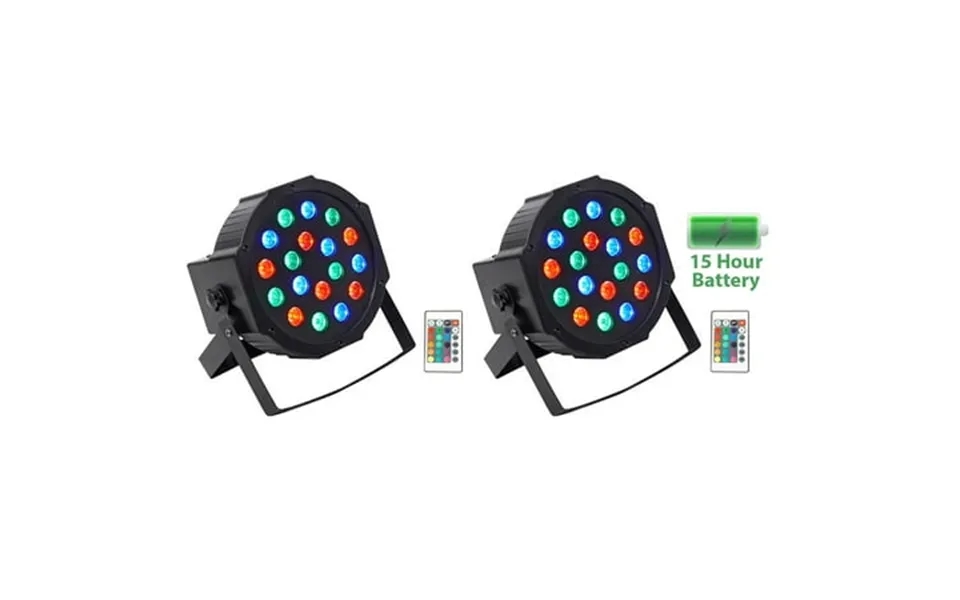2 Rockville Battery Par 50 Rechargeable Led Dmx Dj Club Wash Up-lights Remote