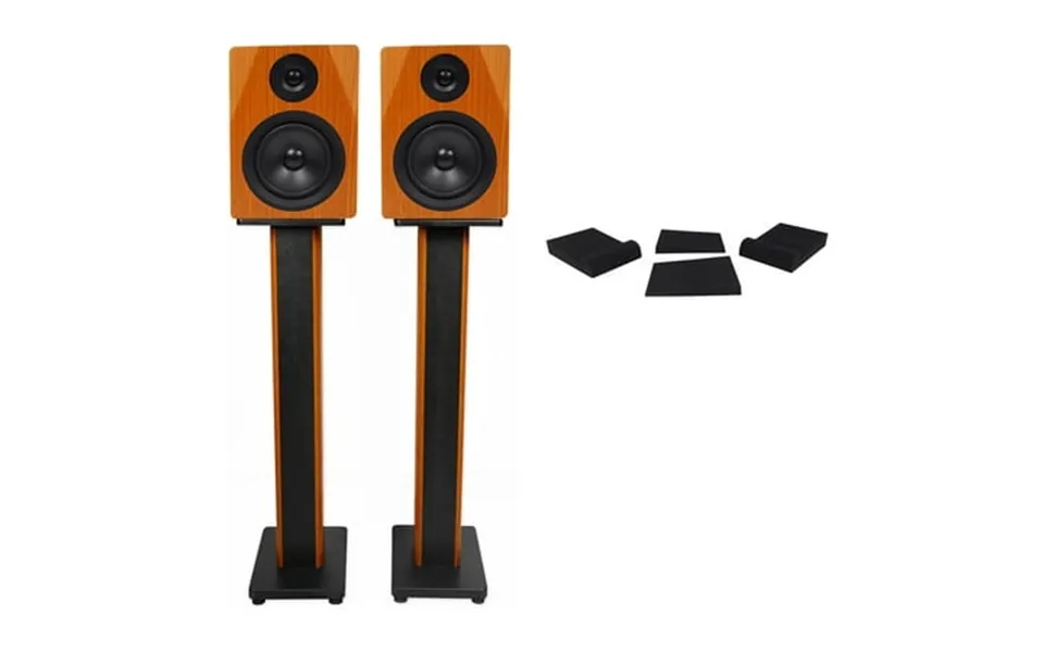2 Rockville Dpm5c Dual 5.25 300w Active Studio Monitors 36 Stands Pads