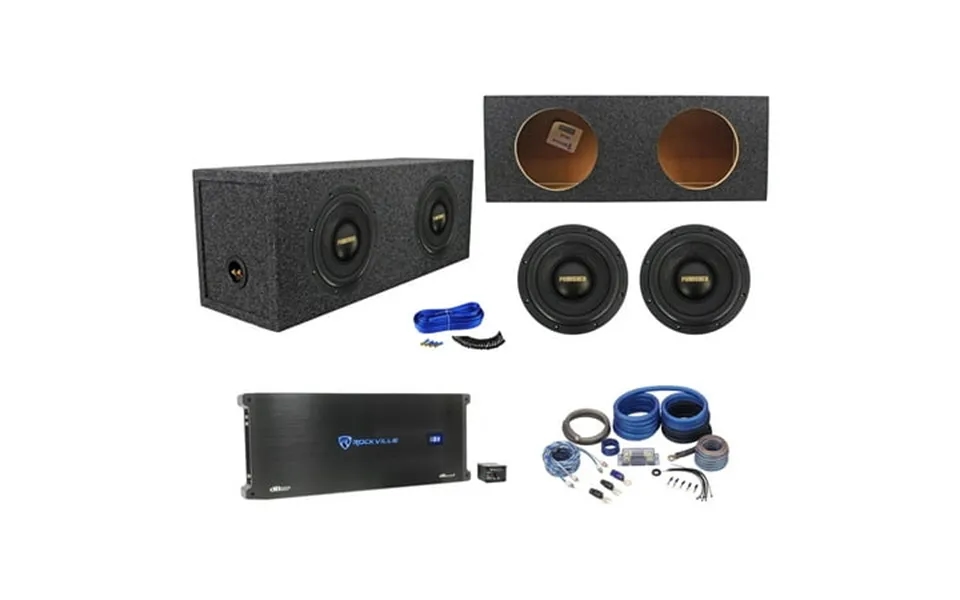 2 Rockville Punisher 10d1 10 4800w Competition Subwoofers Amplifier Sealed Box