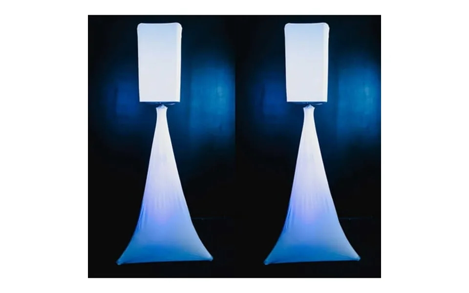 2 Rockville White 8 Pa Dj Speaker Covers Scrims Stands 4 Wedding Church Club