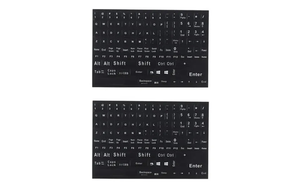 2 Sheets Keyboard Laptop Stickers Computer Keyboard Notebook English Stickers