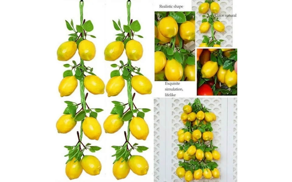 2 Strings 52cm Lemon Modle Artificial Garden Wall Decor Fruit Home Ornaments