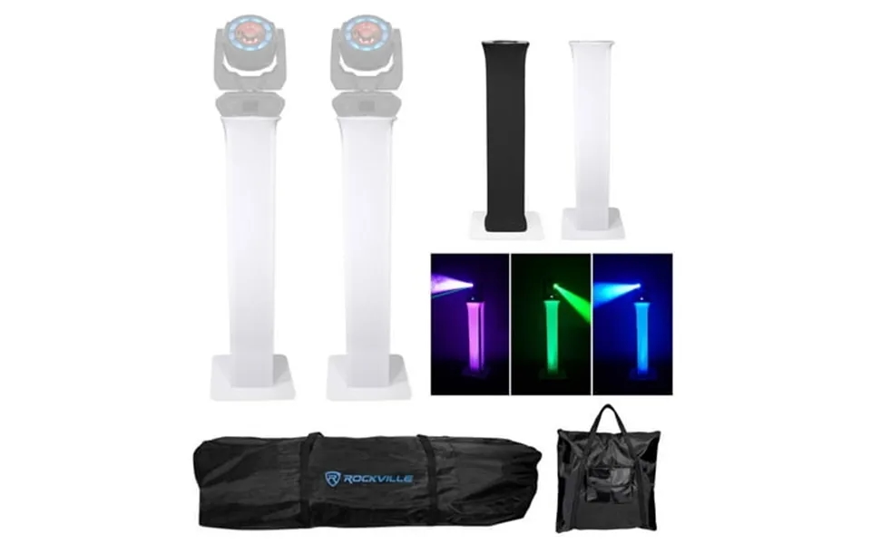 2 Totem Stands Black And White Scrims For 2 Chauvet Maverick Mk Pyxis Lights