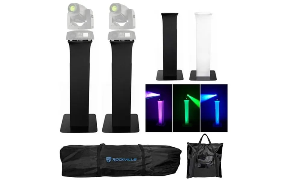 2 Totem Stands Black White Scrims For 2 Chauvet Intimidator 255 Irc Lights