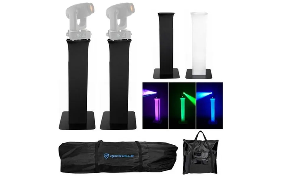 2 Totem Stands Black White Scrims For 2 Martin Rush Mh 7 Hybrid Lights