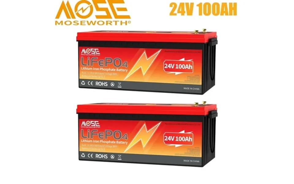 2 X 24v 100ah Lifepo4 Battery 15000 Cycles Lithium Batteries For Solar Rv Marine Trolling Motor