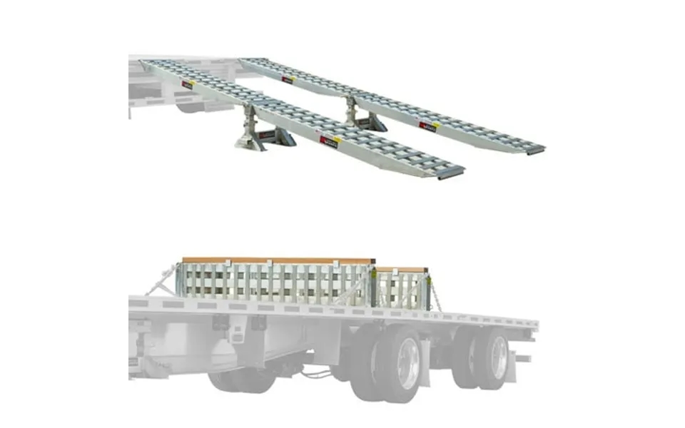 2-bunk Load Leveler Drop Step Deck Truck Trailer Ramp Kit