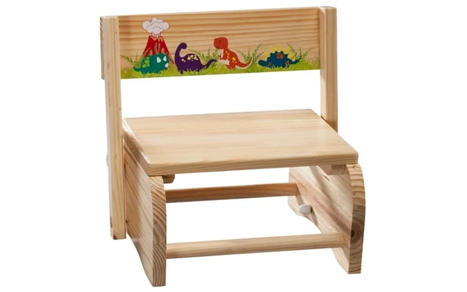 2-in-1 Children S Step Stool And Chair Dinosaur Design