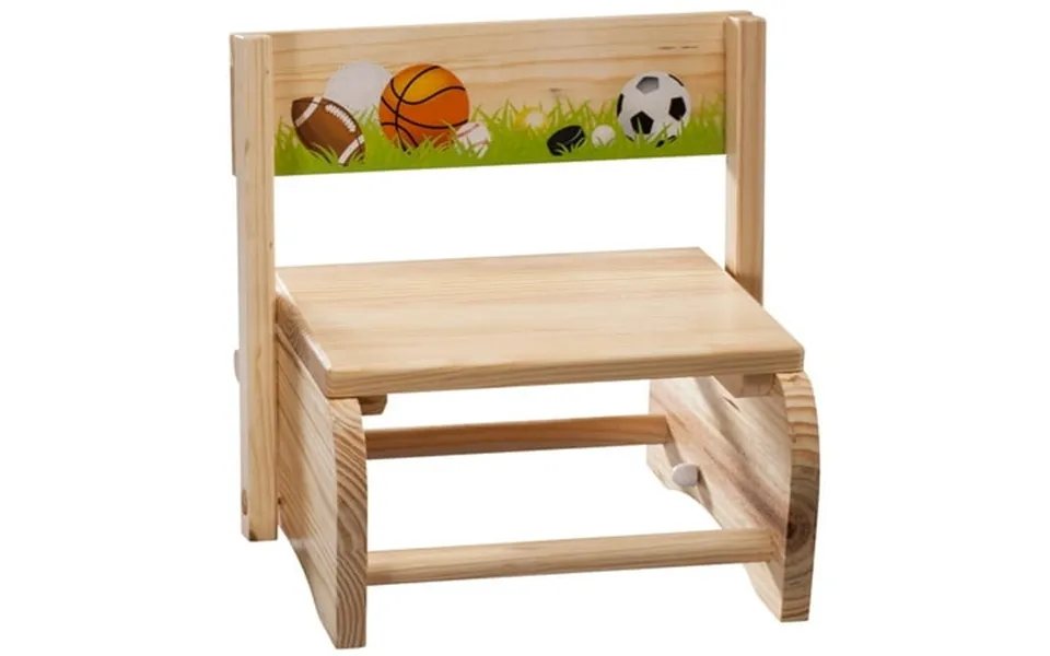 2-in-1 Children S Step Stool And Chair Sports Design