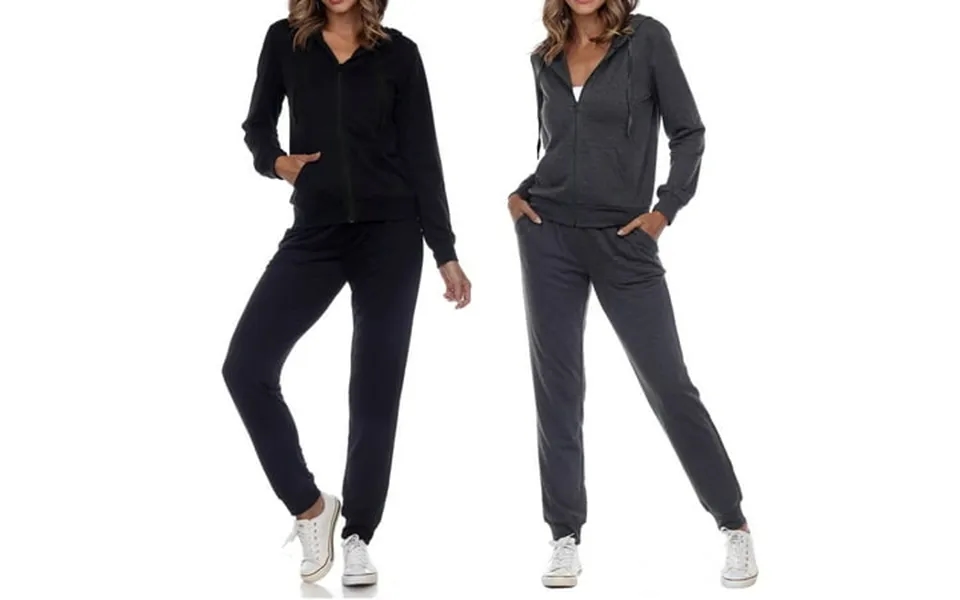 2-pack Women S 2-piece Hoodie Sweatshirt & Jogger Pants Lounge Active Gym Yoga Set