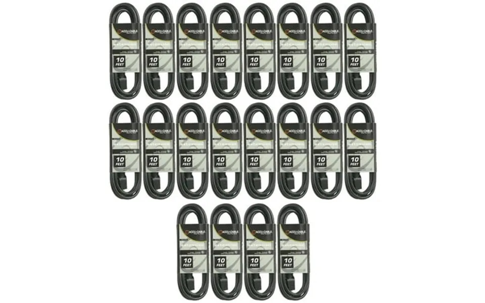 20 American Dj Ec-163-10 Black 10ft 16 Gauge Ac Extension Cords