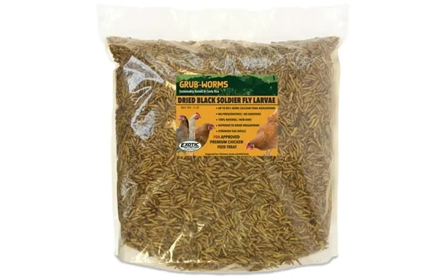 20 Lb Grub-worms Chicken Feed Grown In Americas Better Than Mealworms Dried Black Soldier Fly Larvae Bsf product image