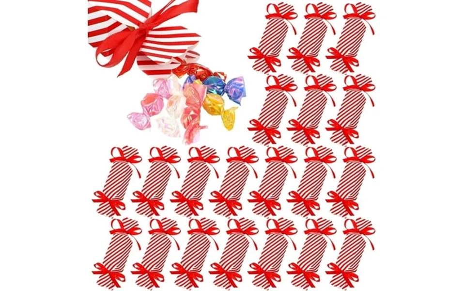 20 Pcs Christmas Candy Boxes With 40 Ribbon Empty Christmas Treat Boxes Xmas Present Boxes Diy Party Favor Gift Boxes Ch
