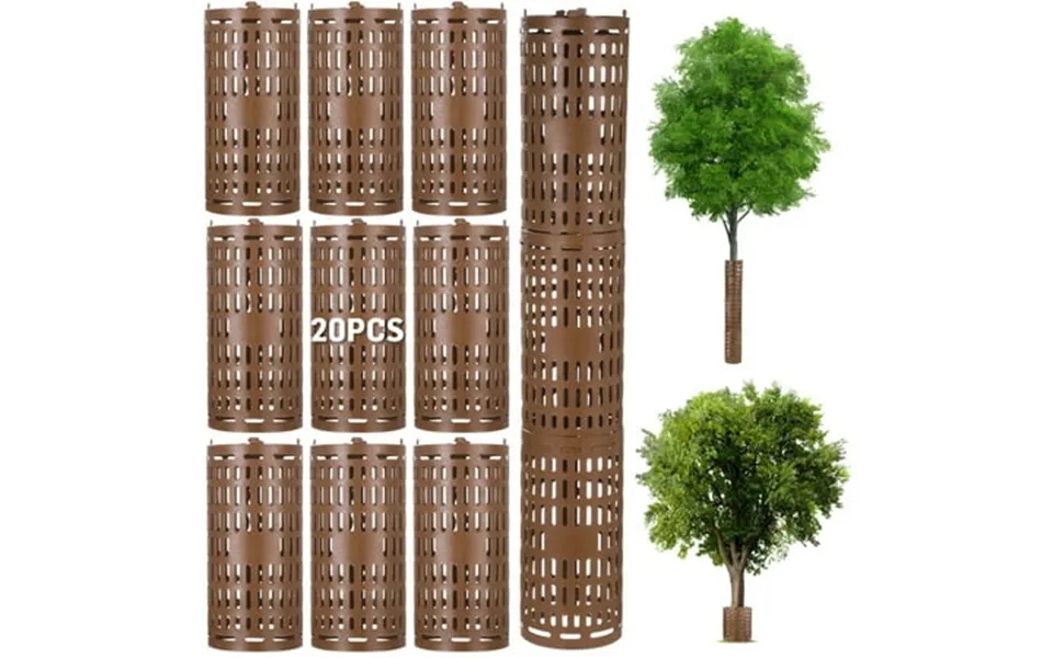 20 Pcs Tree Trunk Protector Plant And Tree Guard Protector With 100 Zip Ties 20 Metal Stakes Heavy Duty Expandable Tree