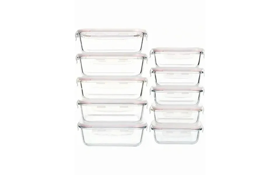 20 Pieces Glass Meal Prep Containers With Steam Vent Food Storage Containers With Airtight Lids For Home Kitchen Office