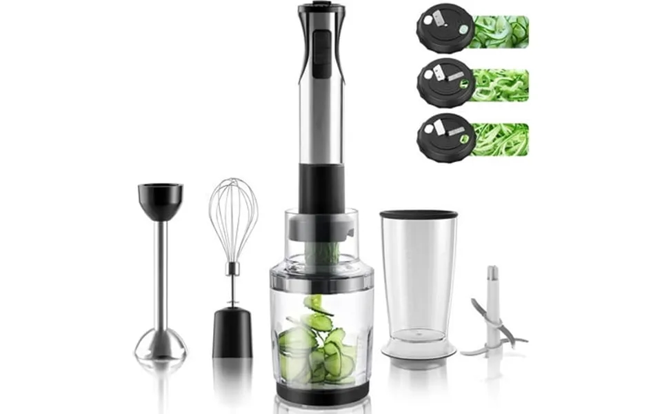 20 Speed Immersion Blender 800w Electric Spiralizer 7 In1 Immersion Hand Blender Vegetable Slicer With 1000ml Chopper 80