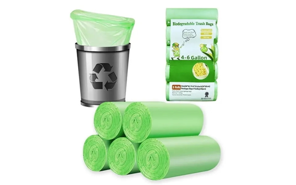 200 Counts 4 6 Gallon Biodegradable Trash Bags Small Can Liners 4 5 6 Gal Waste Basket Bags Bin Liners Bathroom Bedroom