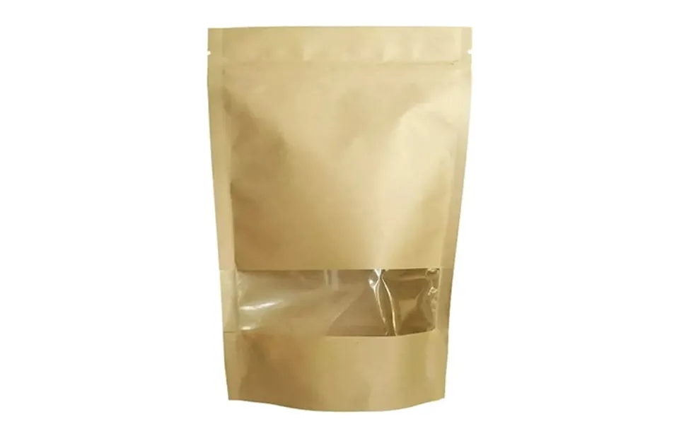 200 Pcs Muka Kraft Zip Stand Up Pouch Bags With Notch And Clear Window 7 X 11