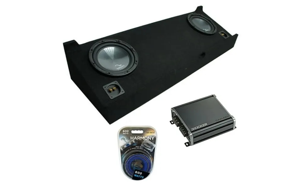 2007-2013 Chevy Silverado Crew Cab Truck Harmony R124 Dual 12 Sub Box & Cxa4001