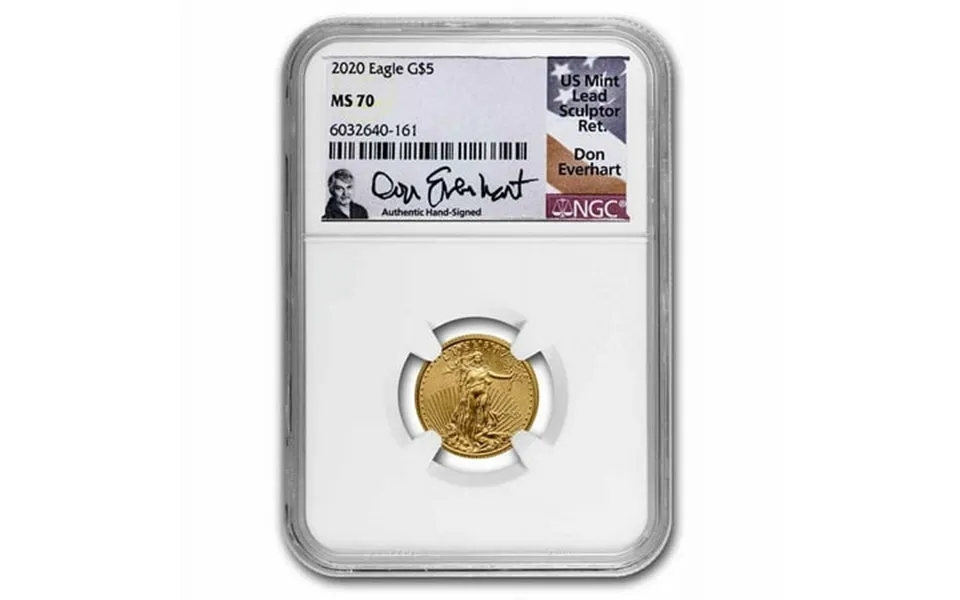 2020 1 10 Oz Gold Eagle Ms-70 Ngc Don Everhart Signed