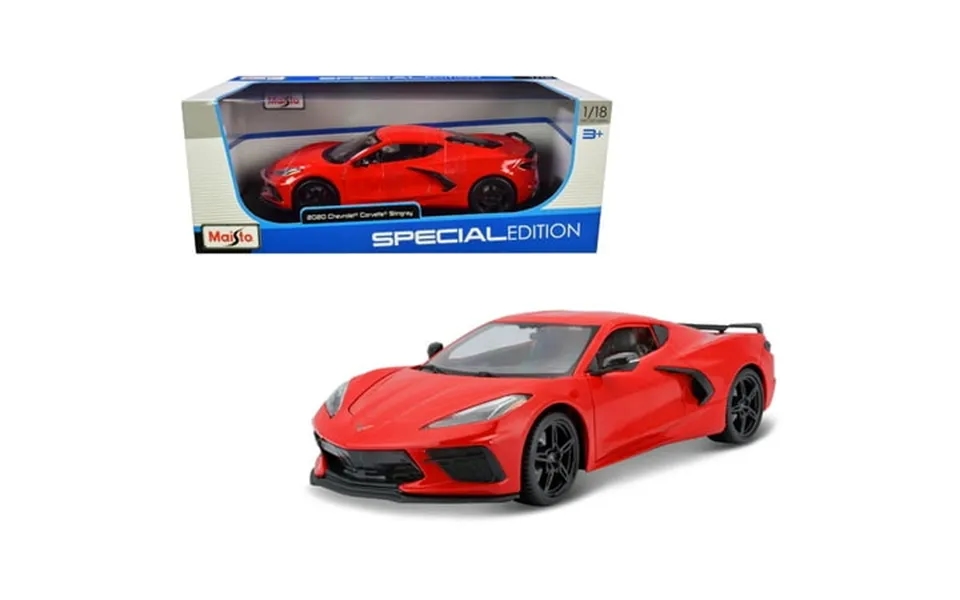 2020 Chevrolet Corvette Stingray C8 Red 1 18 Diecast Model Car By Maisto