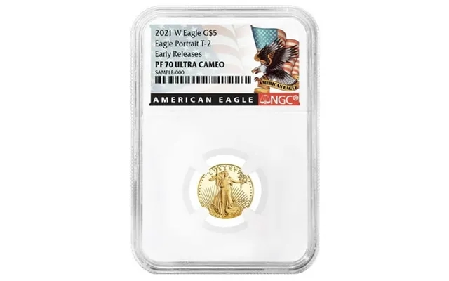 2021-w Proof 5 Type 2 American Gold Eagle 1 10 Oz Ngc Pf70uc Er Black Label product image