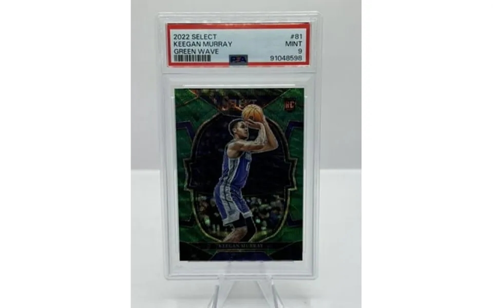 2022-23 Panini Select Green Wave Rc 81 Keegan Murray Kings 23 50 Psa 9