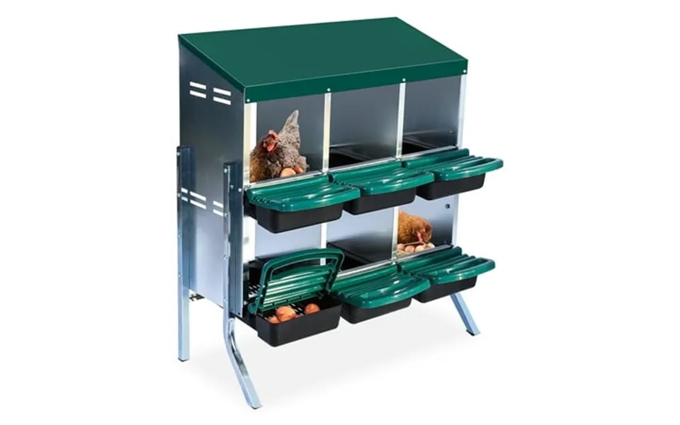 2024 New Chicken Nesting Boxes 6 Hole Nesting Boxes For Chickens Chicken Laying Box With Leg And Lid Cover For Chicken C