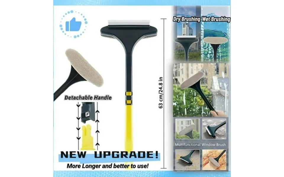 2025 4-in-1 Multifunctional Window Screen Cleaner Brush Kit - Mesh Net Washer Pet Hair Remover Squeegee & Gap Cleaning T