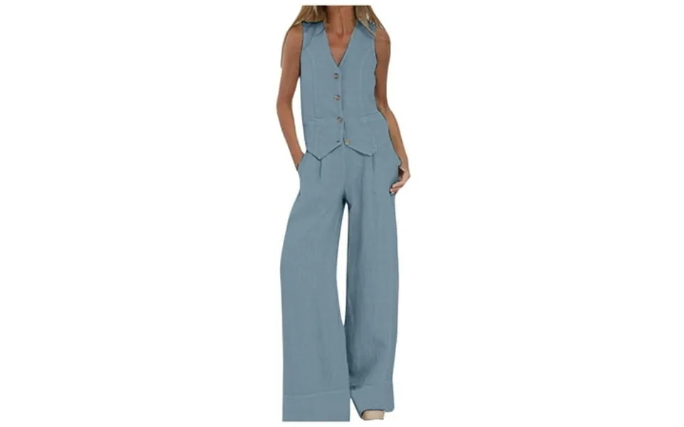 2025 Women S Cotton Casual Wear Jumpsuit For Women Elegant Women S Button Down Sleeveless Ladies Jumpsuits Dressy Vest S