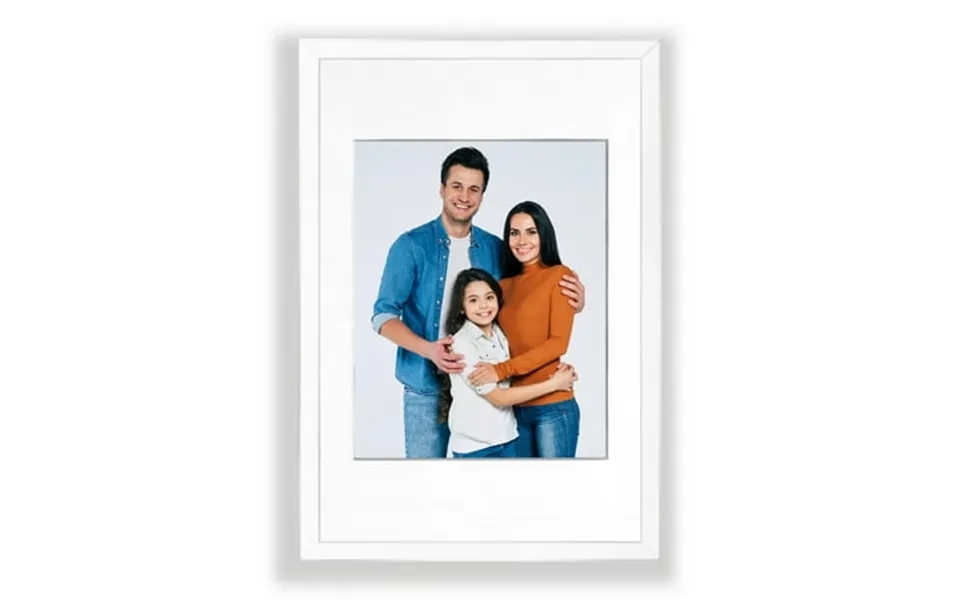 20x30 1.25 White Wood Picture Frame Displays 16x20 Photo With White Mat