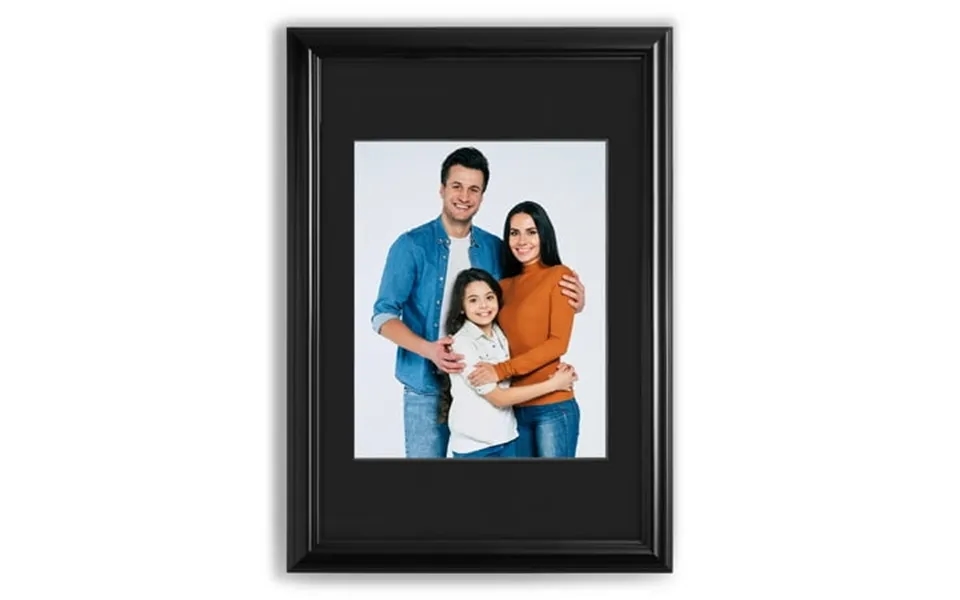 20x30 2 Traditional Black Picture Frame Polystyrene Displays 16x20 Photo With Black Mat