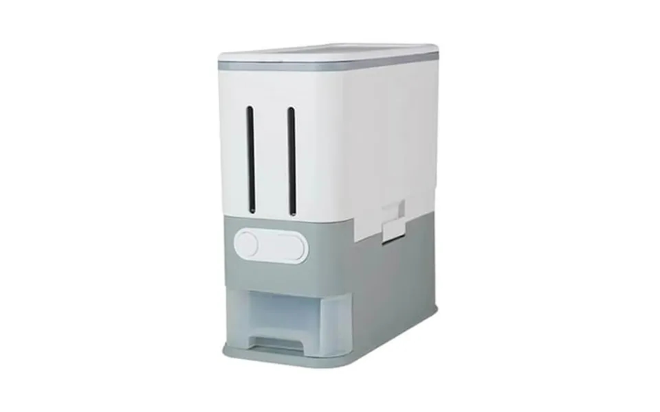 22 Lbs Rice Dispenser Large Sealed Cereal Grain Container Storage Box Household Dispenser Bucket - Gray Divide