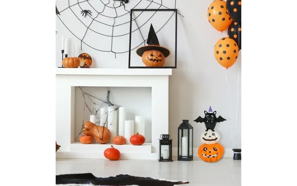 22 Pre-lit Bat Standing On Pumpkins