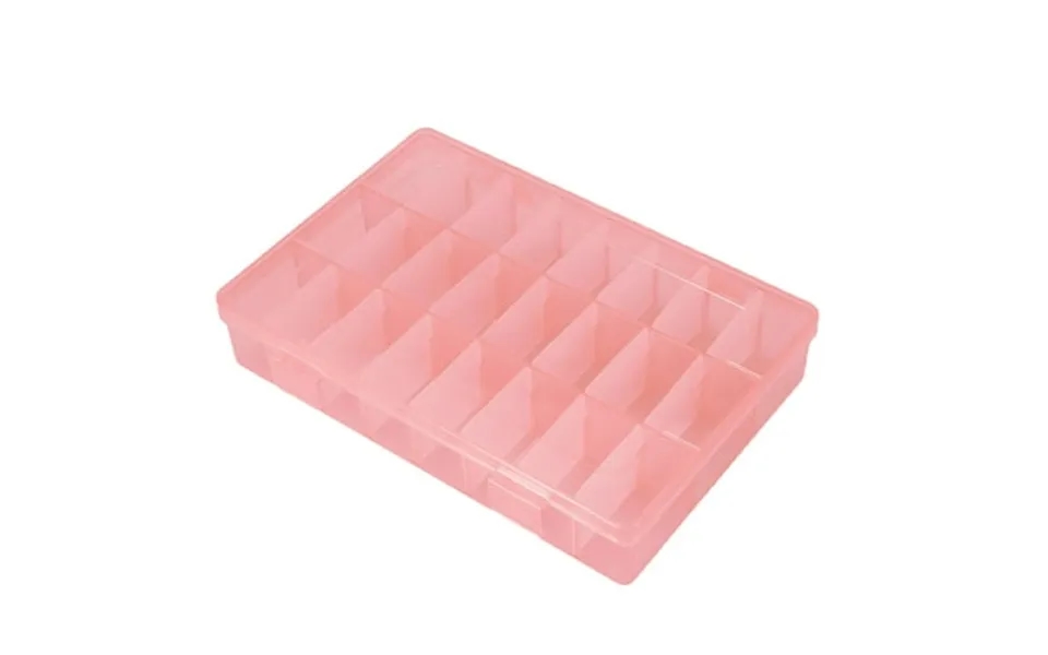 24 Grids Plastic Jewelry Adjustable Box Detachable Organizer Beads Storage Case Orange