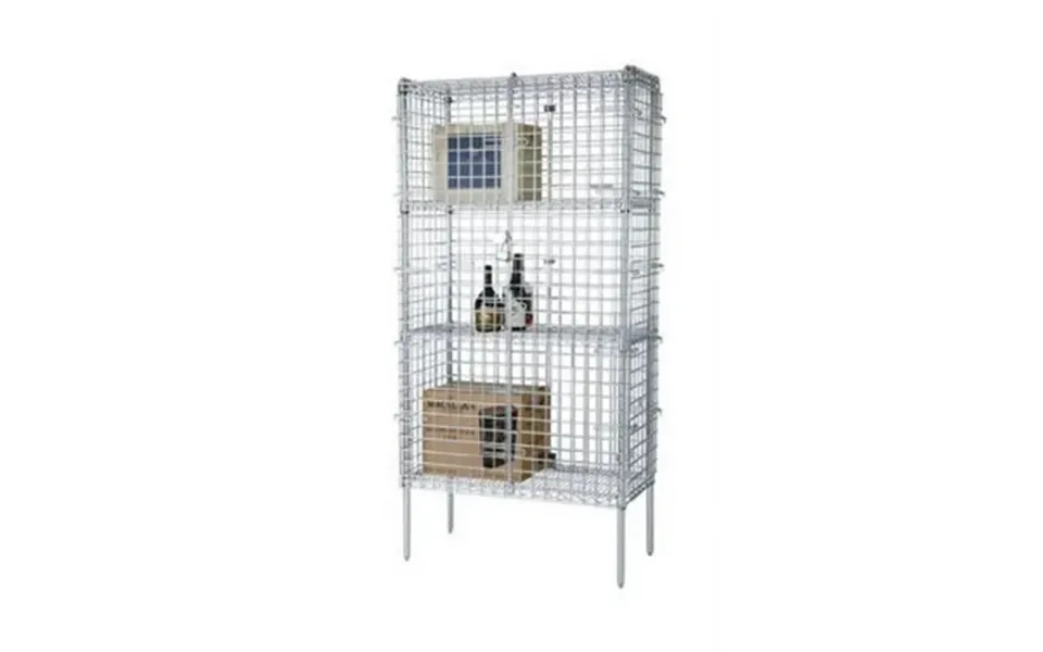 24 In. W X 48 In. L X 63 In. H Security Cage - Chrome