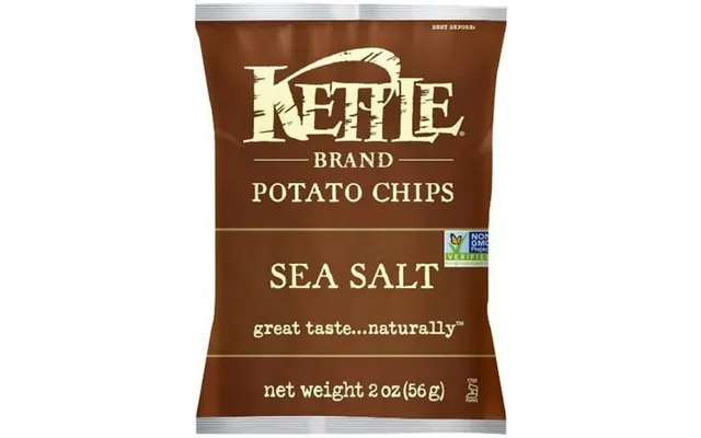 24 Packs Kettle Brand Potato Chips Caddy Sea Salt 2-ounce Bags 6 Count product image