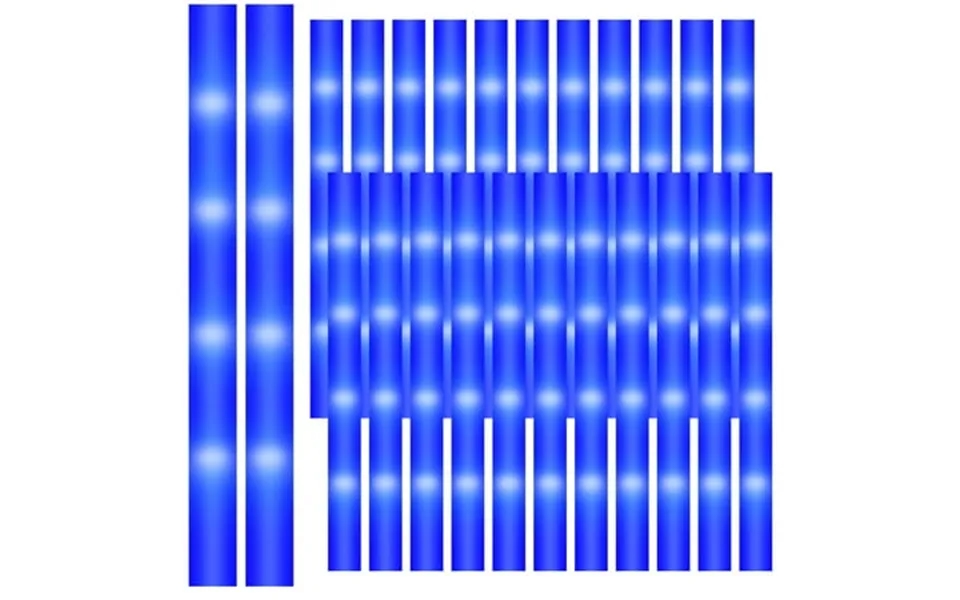 24 Pcs Glow Sticks Led Foam Sticks Light Up Sticks Blue Light Glow In The Dark Supplies High Brightness Ideal For Concer