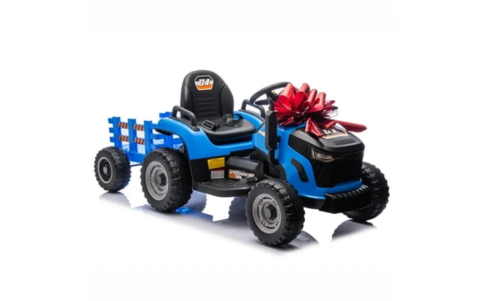 24 Volt Ride On Toys With Parental Remote Kids Electric Ride On Tractor With Trailer Big Farm Toys Car For Toddlers - Bl