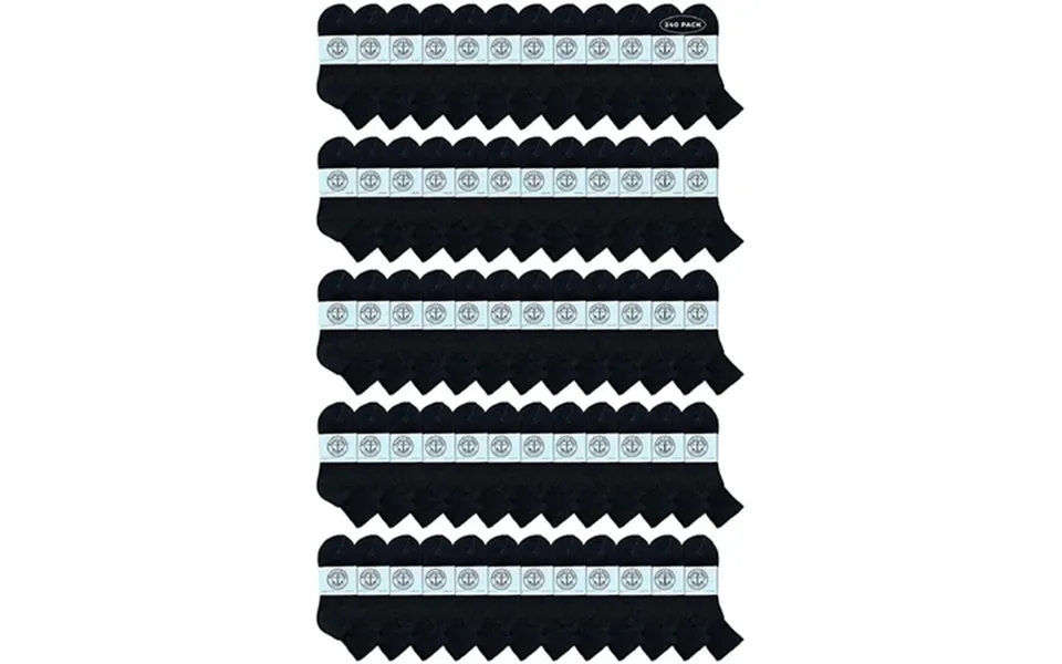 240 Pairs Of Yacht & Smith Wholesale Bulk Womens Mid Ankle Socks Cotton Sport Athletic Socks - Size 9-11 Black