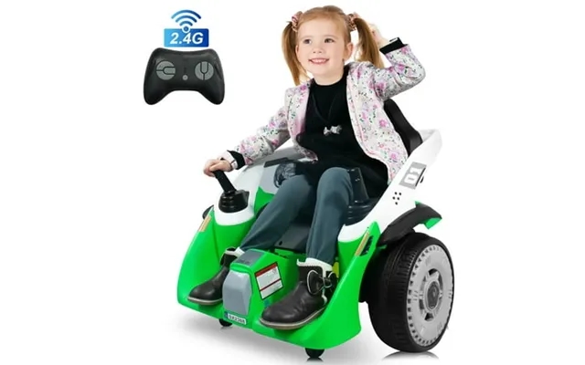 24v Bumper Cars For Big Kids 2*100w Electric Ride On Toys With Remote 360 Spin Eva Wheels Green product image