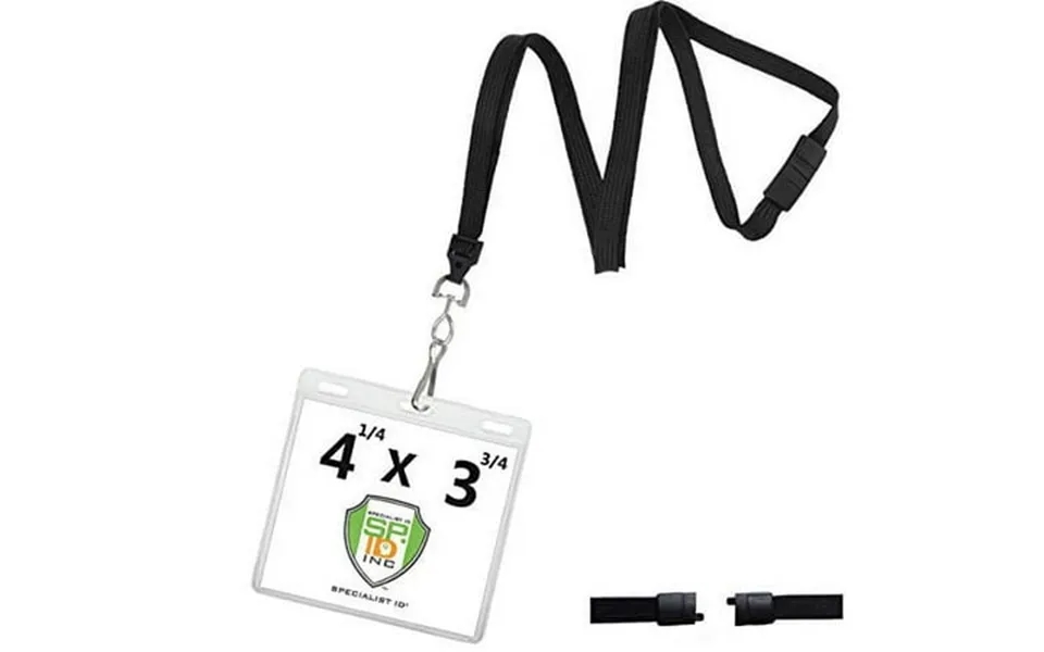 25 Pack - 4 X 3 Event Badge Holder With Lanyard