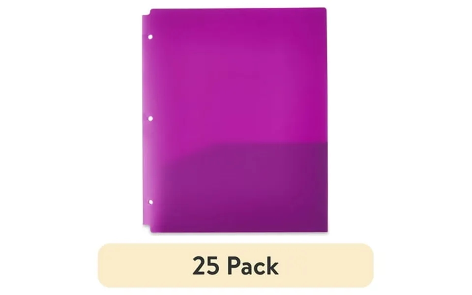 25 Pack Pen Gear 2-pocket Poly Folders Purple 9.4 X 11.4 50 Pack