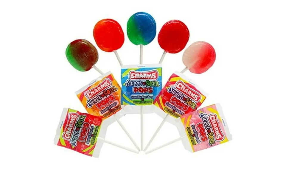 28 Pc Charms Sweet Sour Pops Lollipop Sucker Stick Candy Lollypops Party Favors