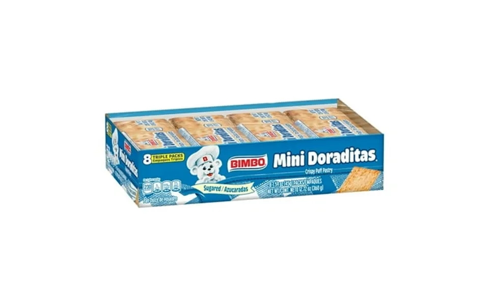 2pack Bimbo Mini Doraditas Sugar Crispy Puff Pastry 8 Triple Packs Pastries 12