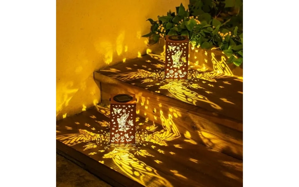 2pack Solar Lanterns Lights Outdoor Hanging Lantern Waterproof Metal Led Dragonfly Christmas Decor Fathers Day Gifts For